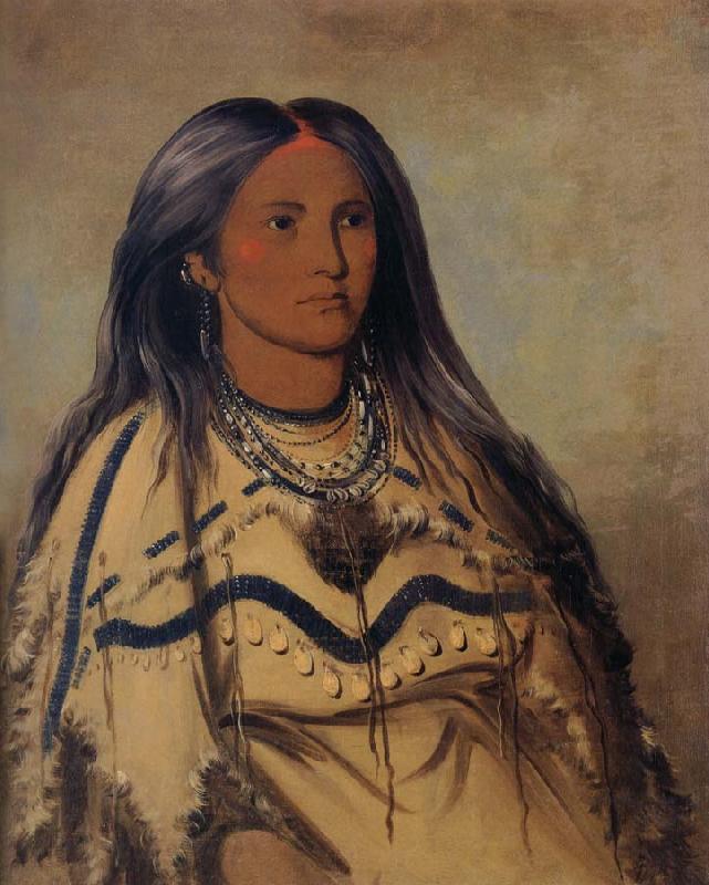 George Catlin Sha-ko-ka,Mint,a Pretty Girl Sweden oil painting art